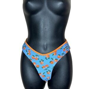 Blackbough isabelle bikini bottoms French terry peach high cut cheeky xs